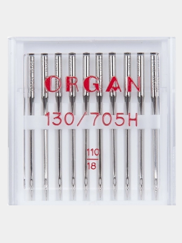 Иглы для швейных машин ORGAN Универсальные №110, 10 штук в пенале