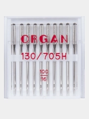Иглы для швейных машин ORGAN Универсальные №100, 10 штук в пенале