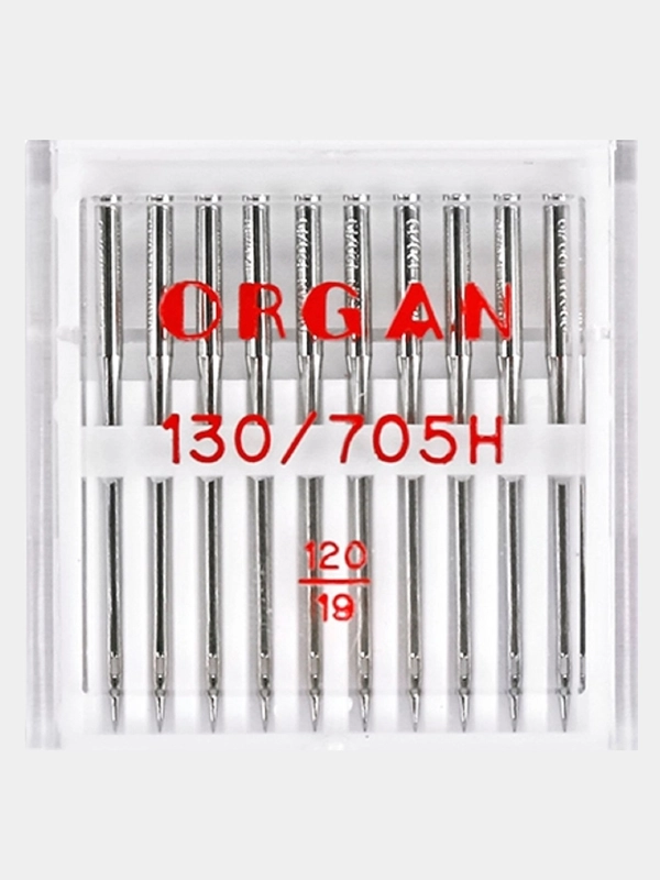 Иглы для швейных машин ORGAN Универсальные №120, 10 штук в пенале