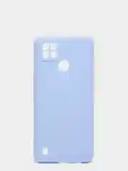 Голубой чехол силиконовый для Realme C21 ( Реалми С21) с защитой камеры