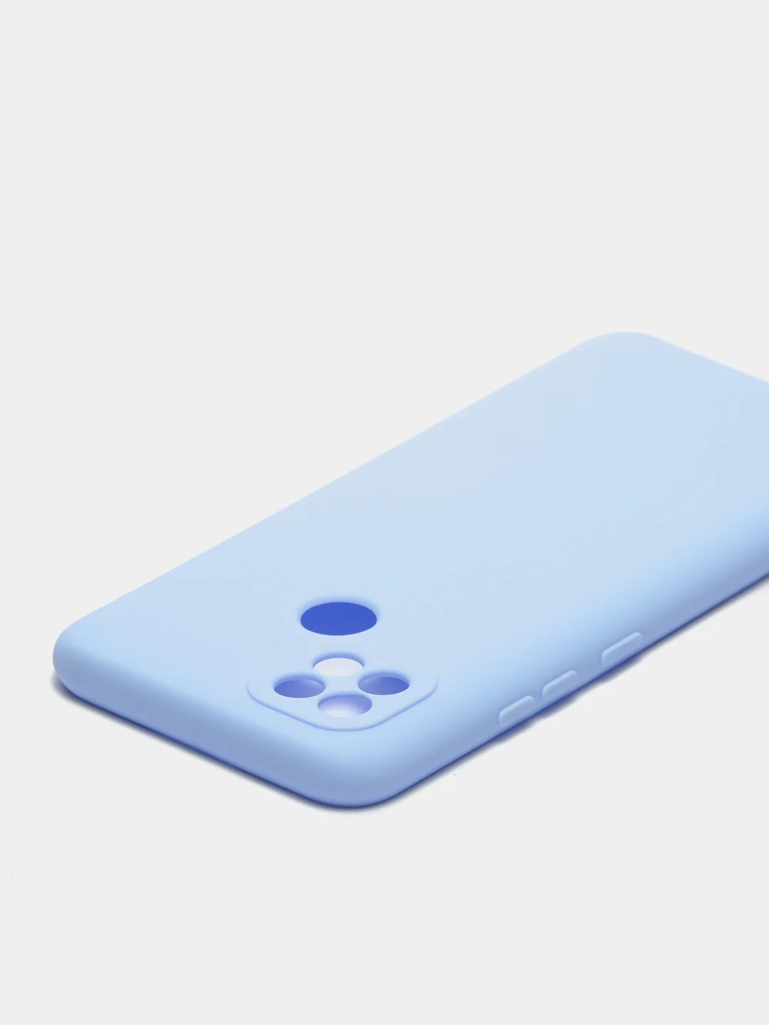 Голубой чехол силиконовый для Realme C21 ( Реалми С21) с защитой камеры