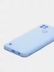 Голубой чехол силиконовый для Realme C21 ( Реалми С21) с защитой камеры