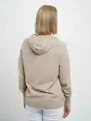 Бежевый свитер С КАПЮШОНОМ