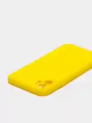 Желтый чехол iPhone 11 силиконовый с защитой камеры противоударный ( Айфон 11 )