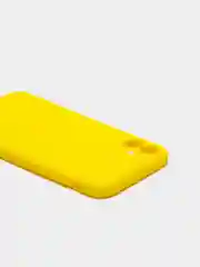Желтый чехол iPhone 11 силиконовый с защитой камеры противоударный ( Айфон 11 )