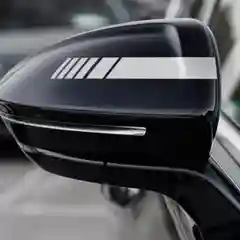 Наклейка на боковое зеркало авто, светоотражающая, 20 х 5 см, белый