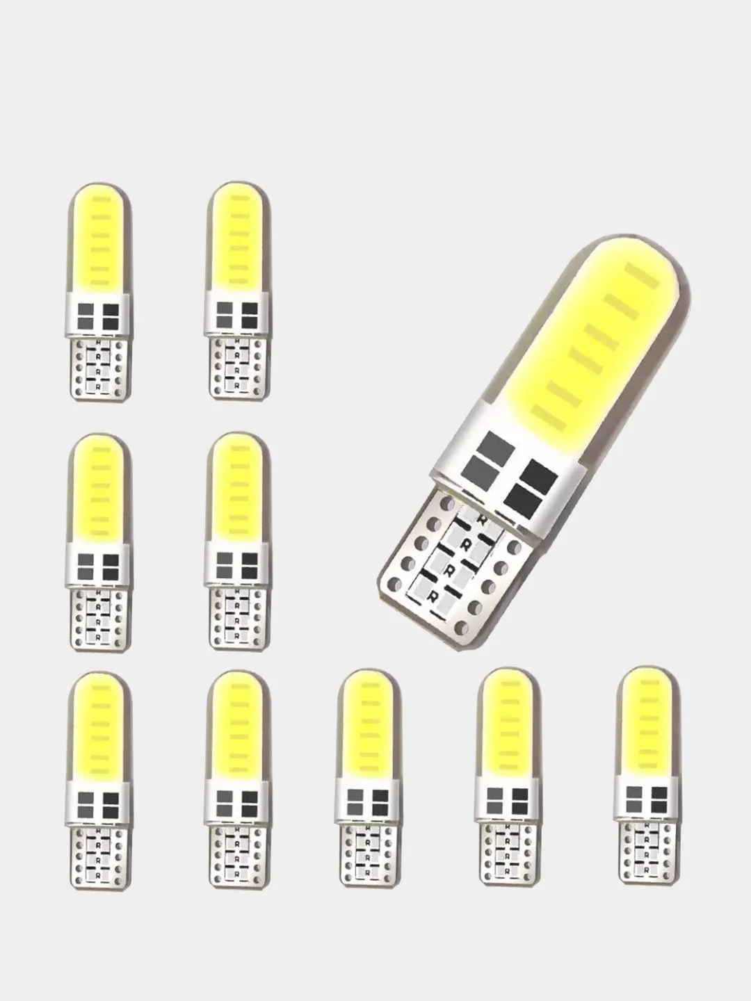 Габаритные LED COB лампы Светодиодные W5W T10 3 вида диоды габариты/огонь/салон/подсветка