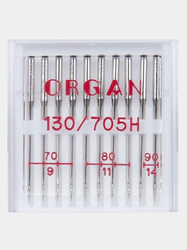 Иглы для швейных машин ORGAN Универсальные №70-90 10 шт. в пенале