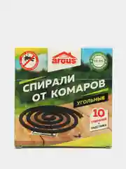 Спирали от комаров ARGUS (АРГУС) угольные 10шт + подставка