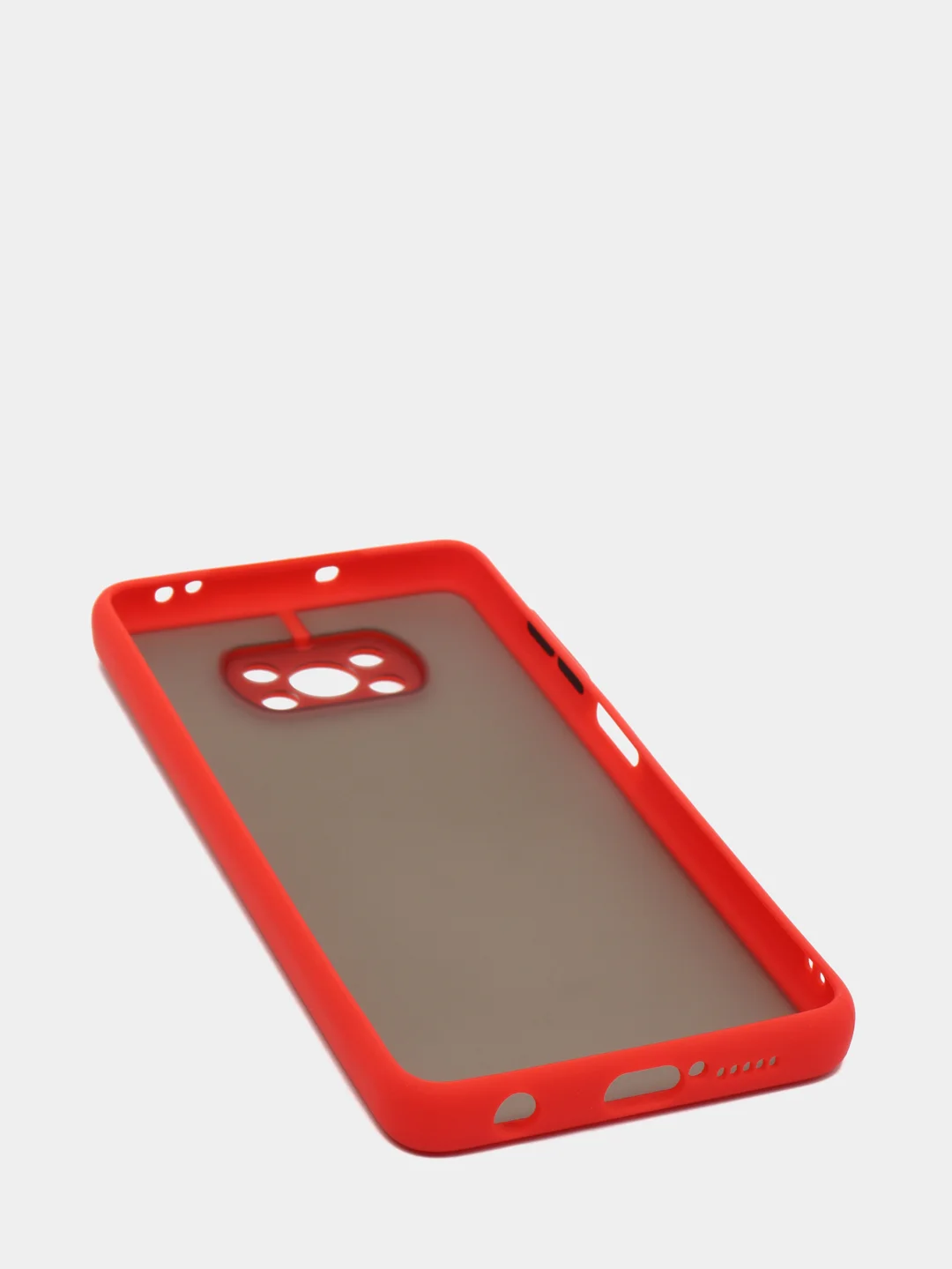 Красный чехол для Xiaomi Poco X3 матовый пластиковый Сяоми Поко Х3