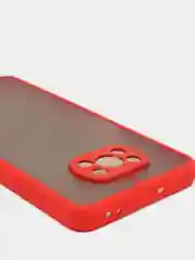 Красный чехол для Xiaomi Poco X3 матовый пластиковый Сяоми Поко Х3