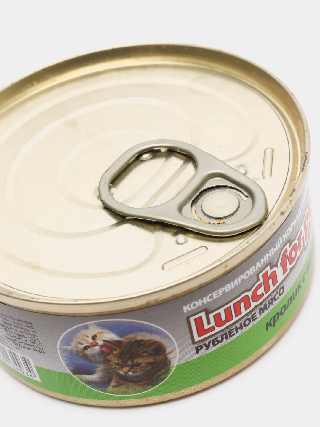 Корм для кошек Lunch for pets кролик с печенью, рубленое мясо, консервы 100 гр