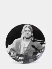 Угольный значки Nirvana большие 56 мм, Нирвана