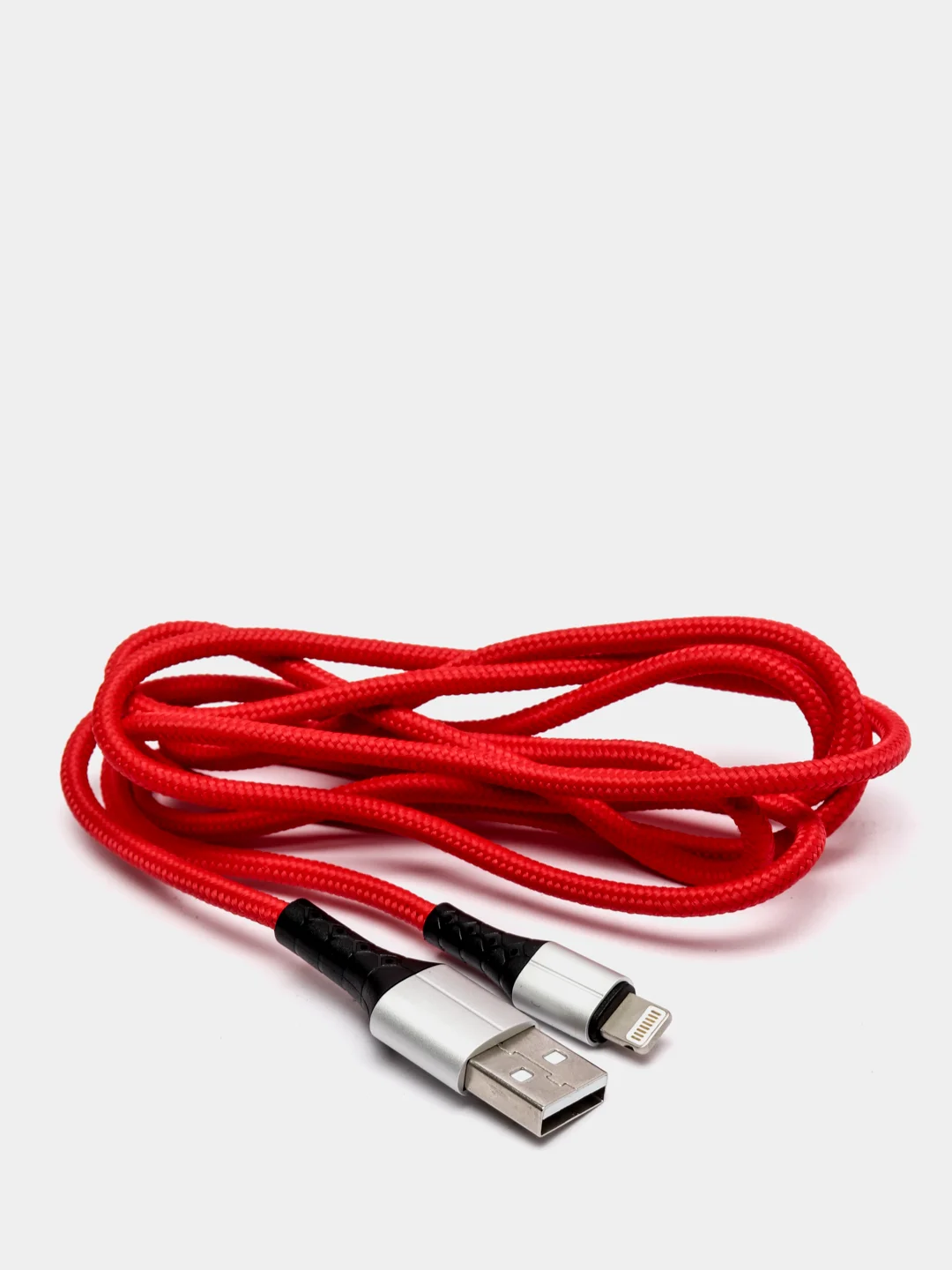 Красный кабель для передачи данных и быстрой зарядки Type-C, Micro-USB, Lightning, 3A