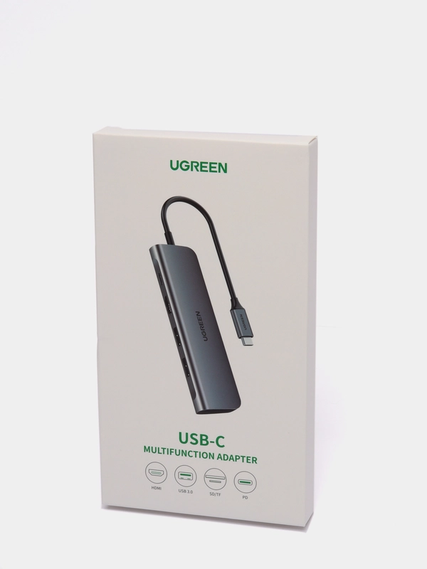 UGREEN. USB-концентратор Ugreen 5 в 1 (HUB), 2 x USB 3.0, SD/TF, PD (70411)
