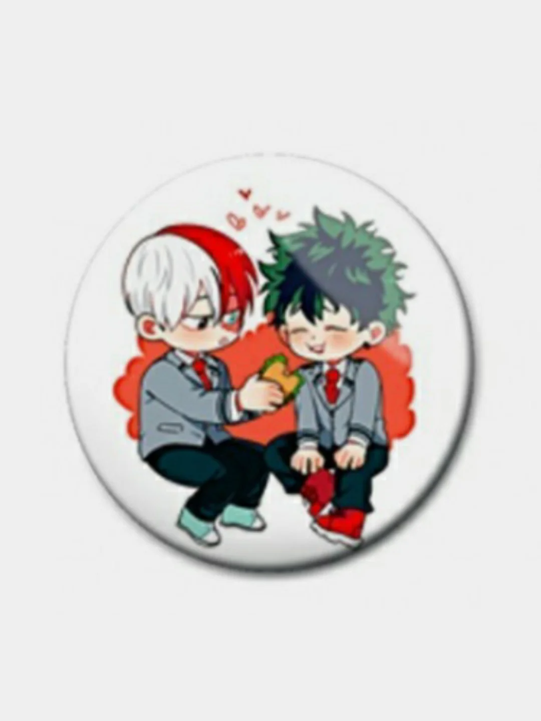 Красный значки аниме "Моя геройская академия" (Boku no Hero Academia)