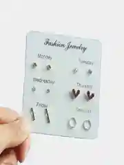 Серебряный серьги женские, гвоздики. Набор сережек, комплект для девочек