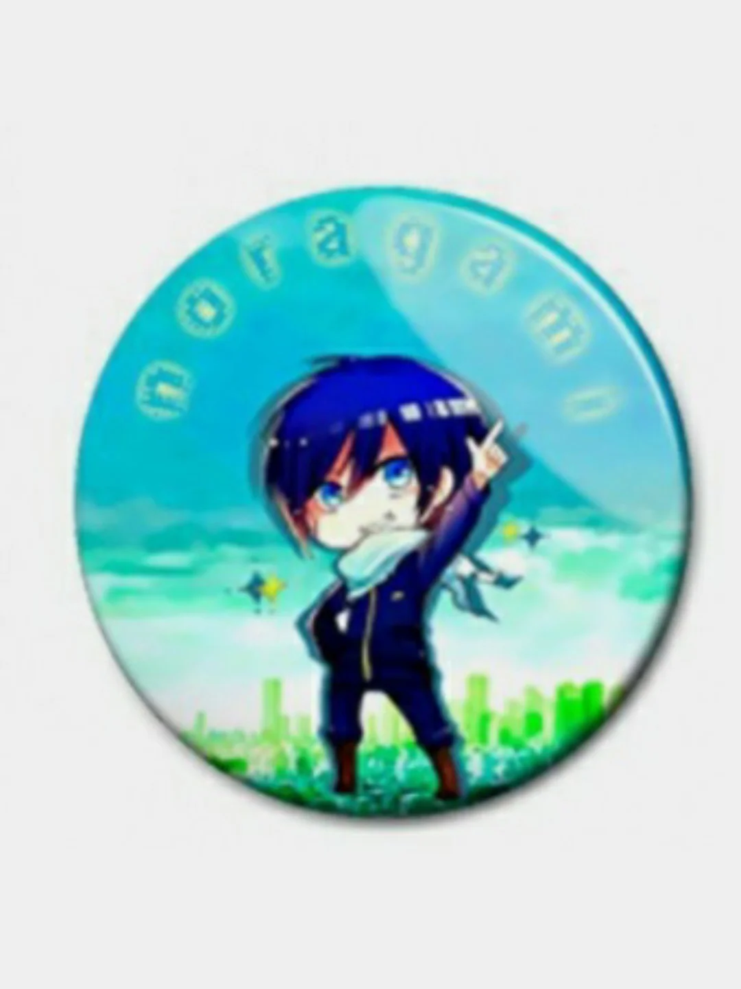 Зеленый значки по мотивам аниме Бездомный Бог (Noragami)