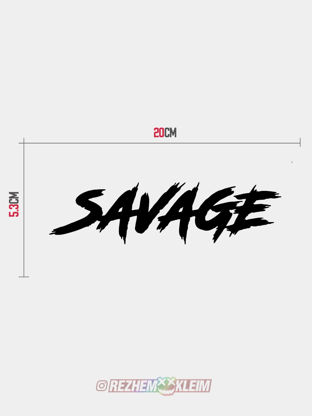 Белый savage (ДИКИЙ) - наклейка на авто - белый и переливающийся стикер