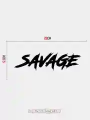 Белый savage (ДИКИЙ) - наклейка на авто - белый и переливающийся стикер