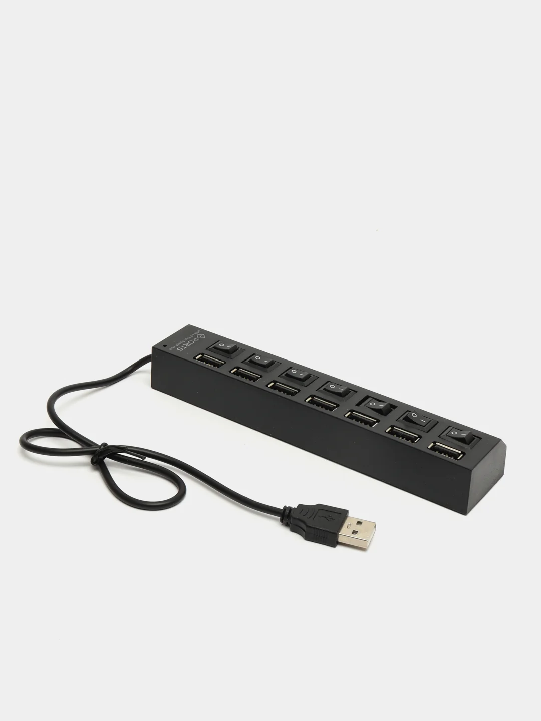 Черный концентратор хаб USB 2.0 на 4 и 7 порта