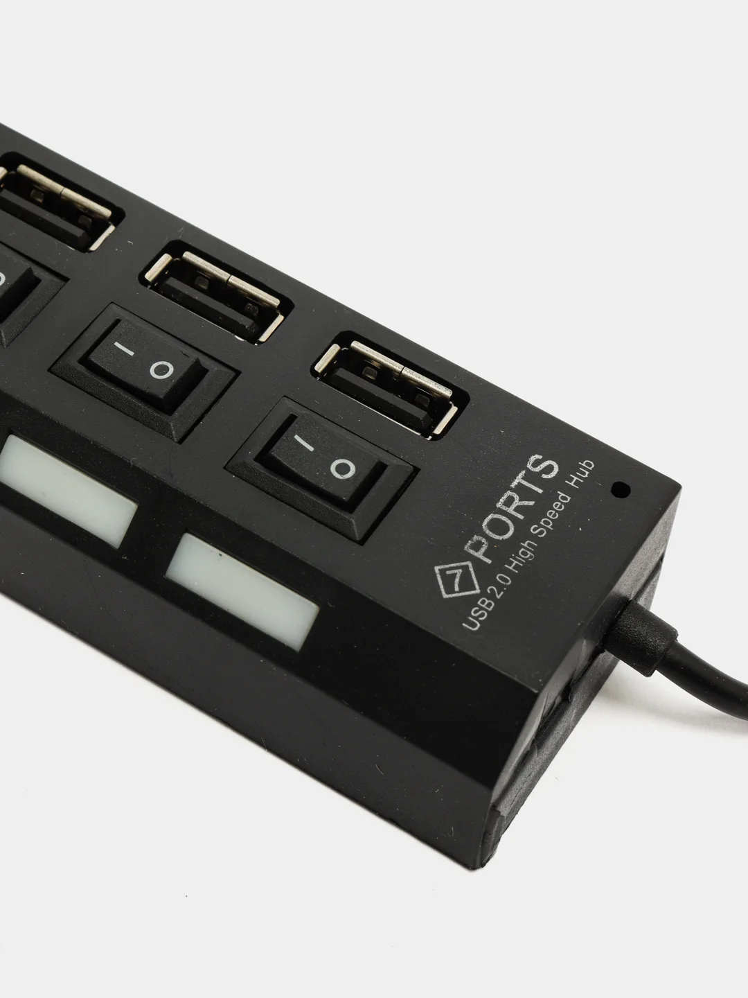 Черный концентратор хаб USB 2.0 на 4 и 7 порта