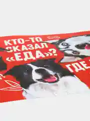 Красный коврик под миску