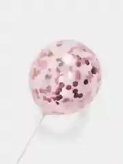 Фуксия воздушный шар с конфетти, прозрачный, 1 штука