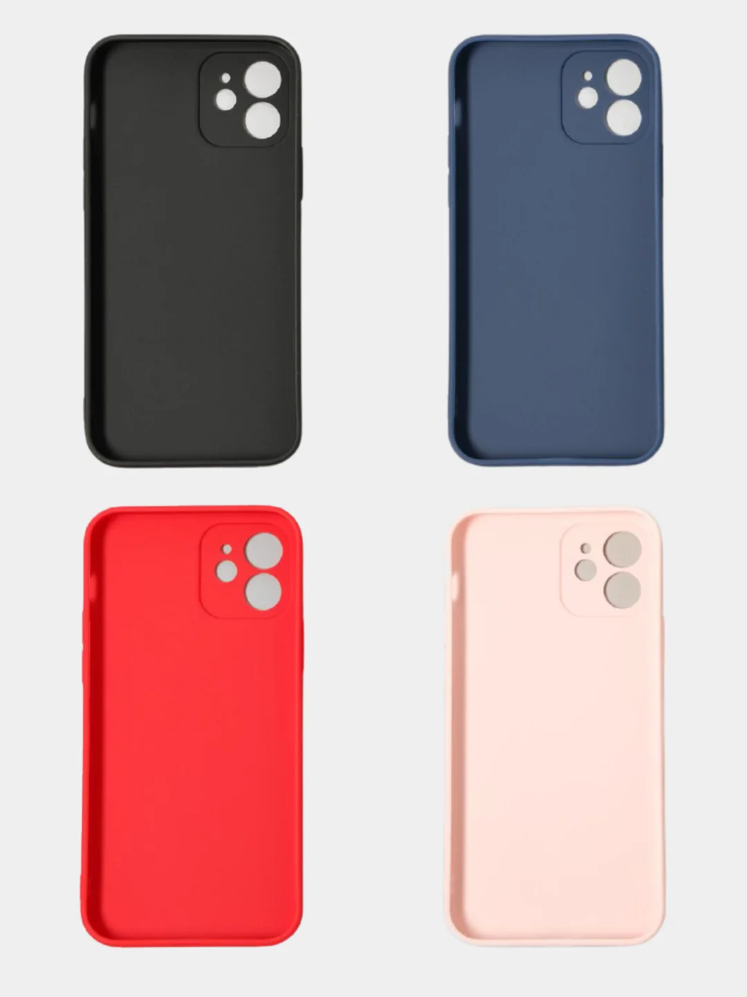 Красный чехол для iPhone 12 силиконовый с покрытием Soft Touch