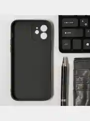 Красный чехол для iPhone 12 силиконовый с покрытием Soft Touch