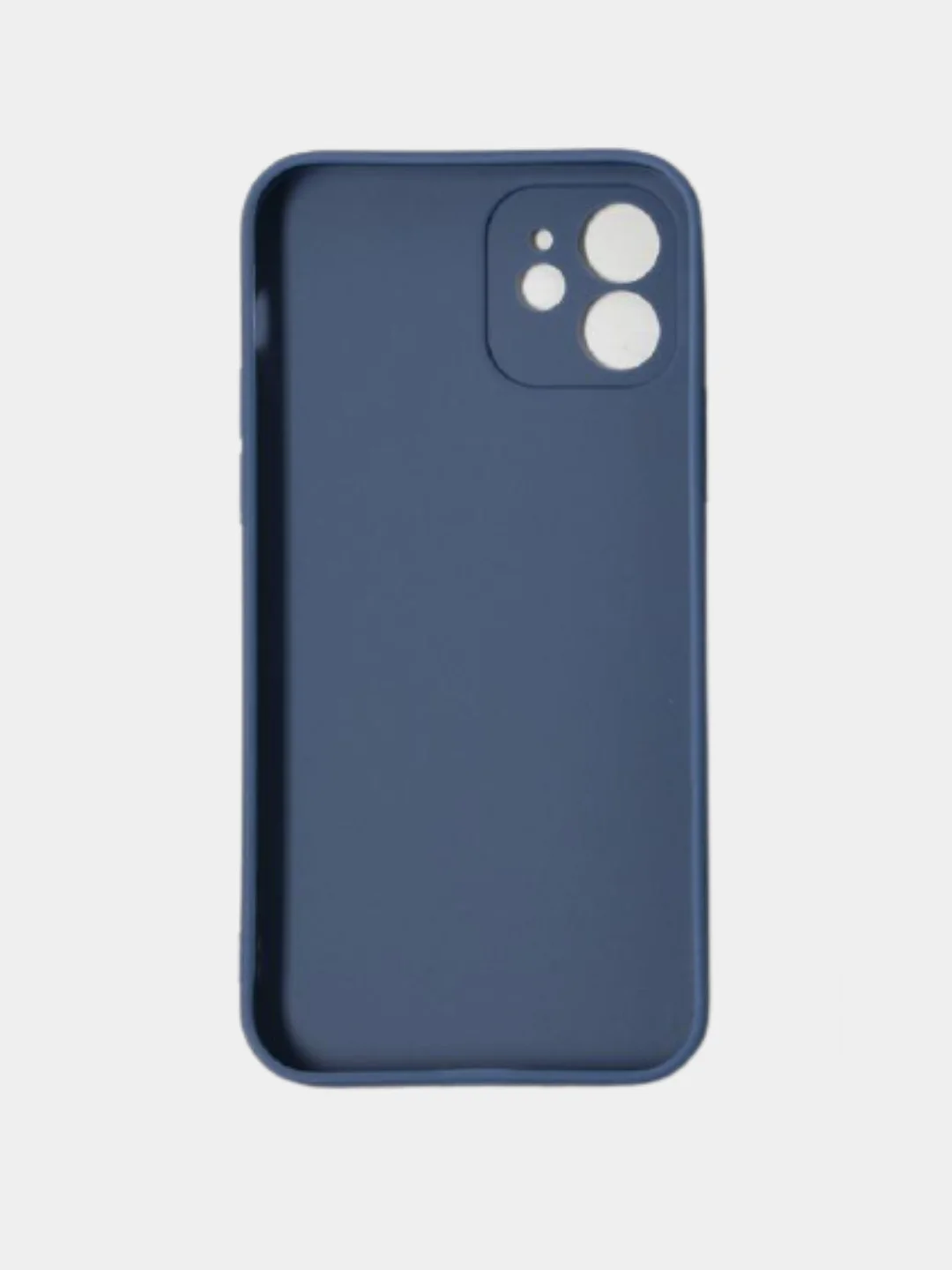 Синий чехол для iPhone 12 силиконовый с покрытием Soft Touch