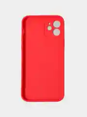 Красный чехол для iPhone 12 силиконовый с покрытием Soft Touch