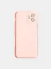 Розовый чехол для iPhone 12 силиконовый с покрытием Soft Touch