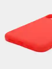 Красный чехол силиконовый на Айфон (iPhone) 11, 14, 13, 12, XR, XS, X,6s,7, 8, SE, Pro, Max, Plus