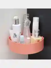 Белый полочка настенная угловая на липучках