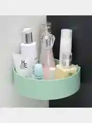 Белый полочка настенная угловая на липучках