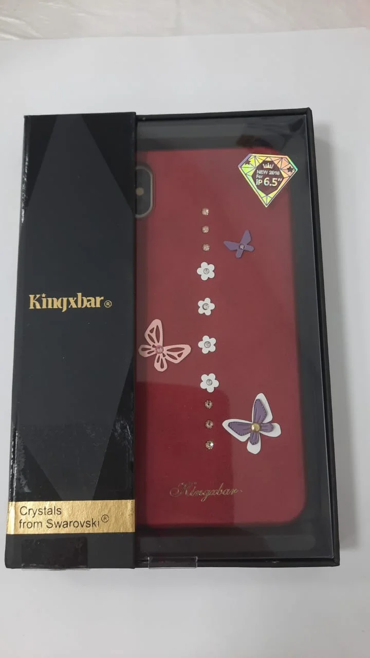 Чехол для iPhone XS MAX Kingbar Crystal силикон +кожа (3 цвета)