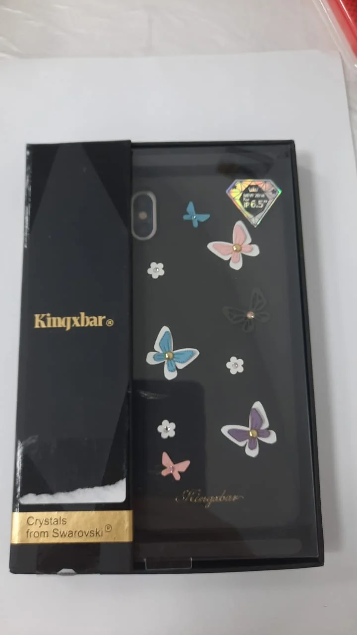 Чехол для iPhone XS MAX Kingbar Crystal силикон +кожа (3 цвета)