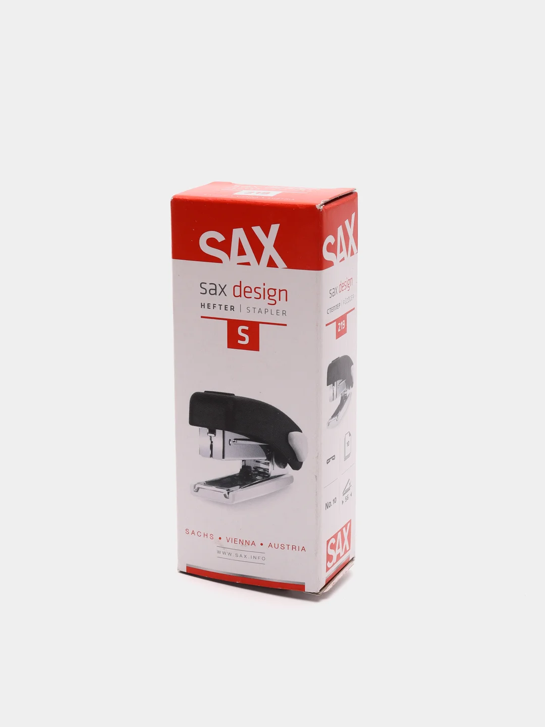 Степлер Sax 219, до 10 листов, синий