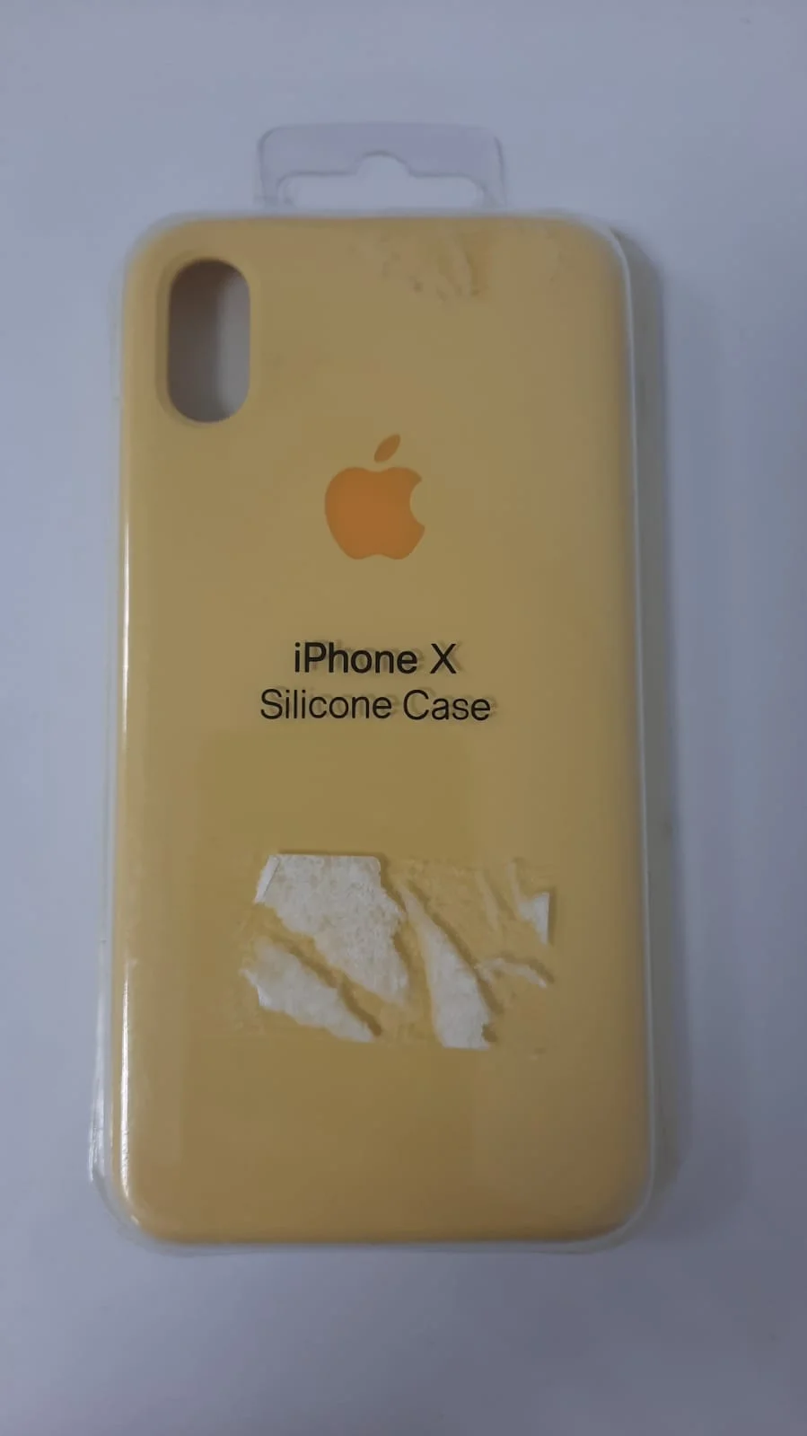 Желтый чехол для iPhone X Silicone case Simple+ (Разные цвета)