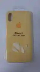Желтый чехол для iPhone X Silicone case Simple+ (Разные цвета)
