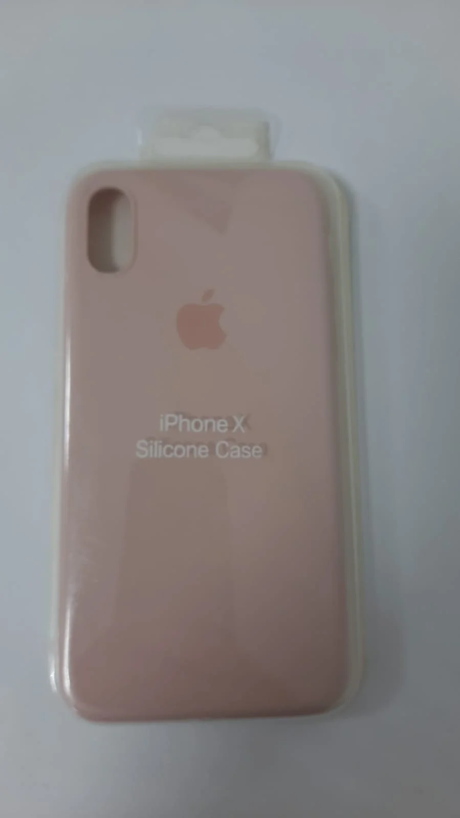 Кораллово-розовый чехол для iPhone X Silicone case Simple+ (Разные цвета)