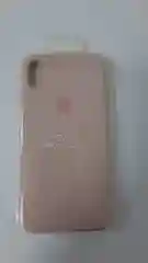 Кораллово-розовый чехол для iPhone X Silicone case Simple+ (Разные цвета)