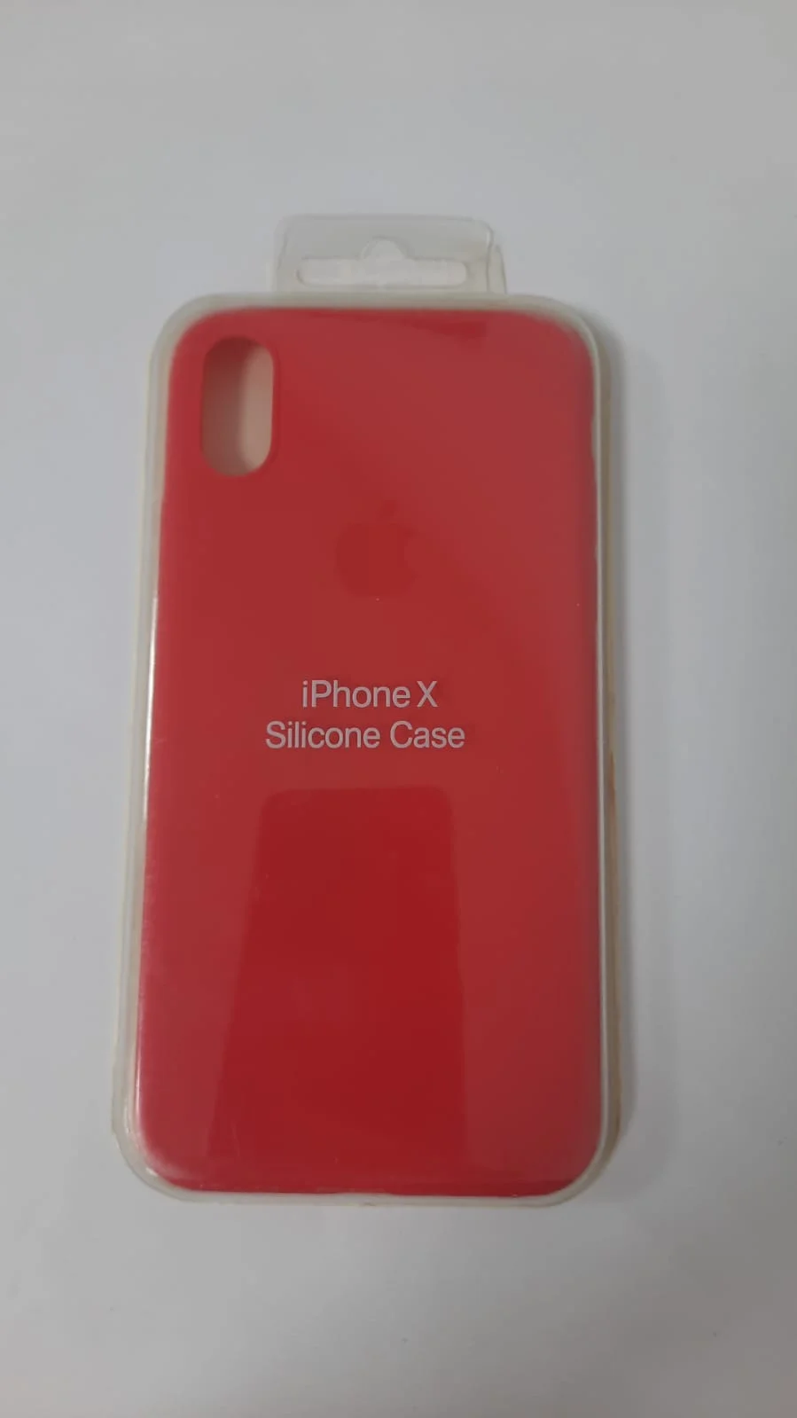 Красный чехол для iPhone X Silicone case Simple+ (Разные цвета)