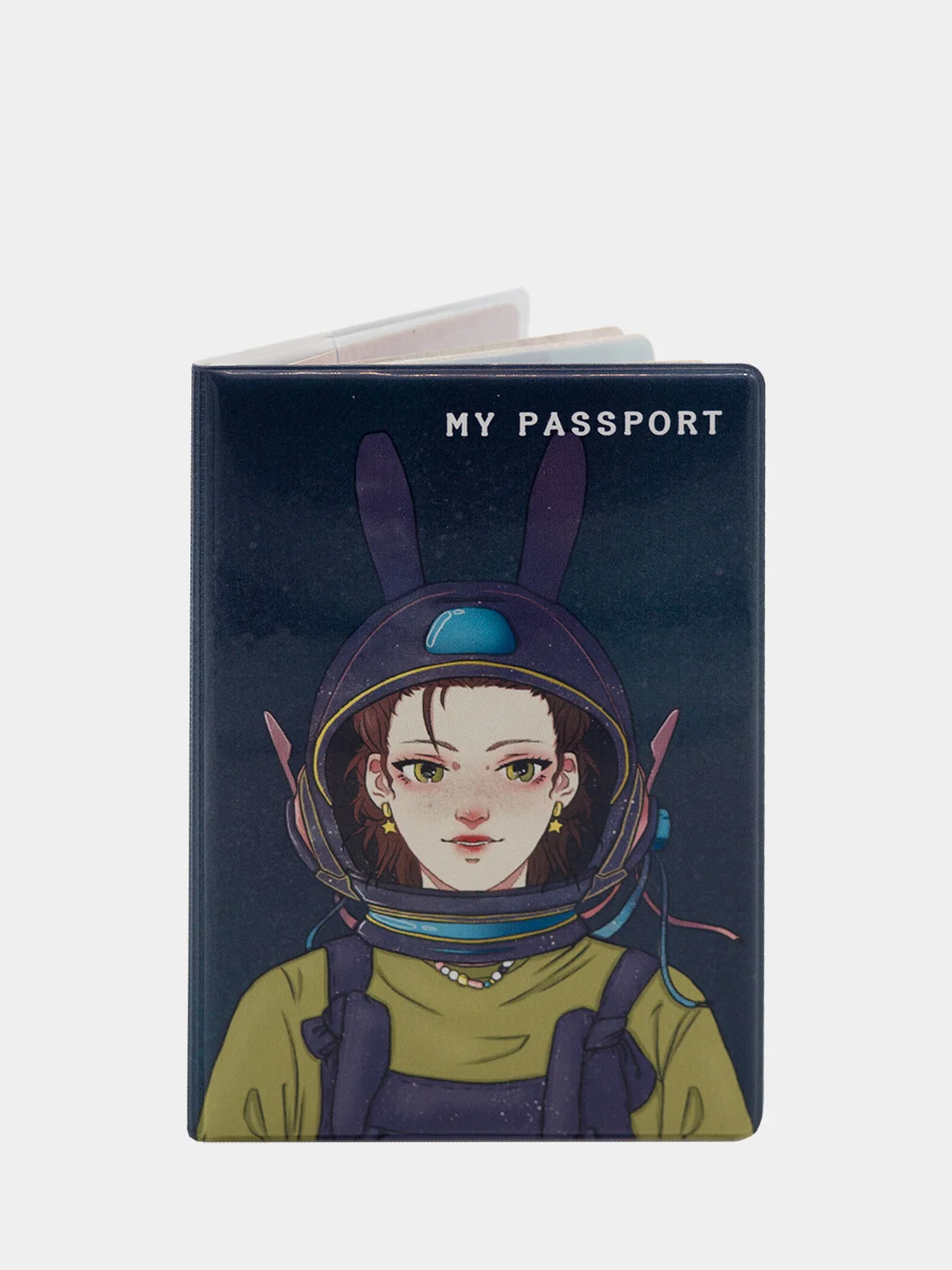 Прозрачный обложка для паспорта (17 видов) ПВХ + картон (жесткая), женская, мужская