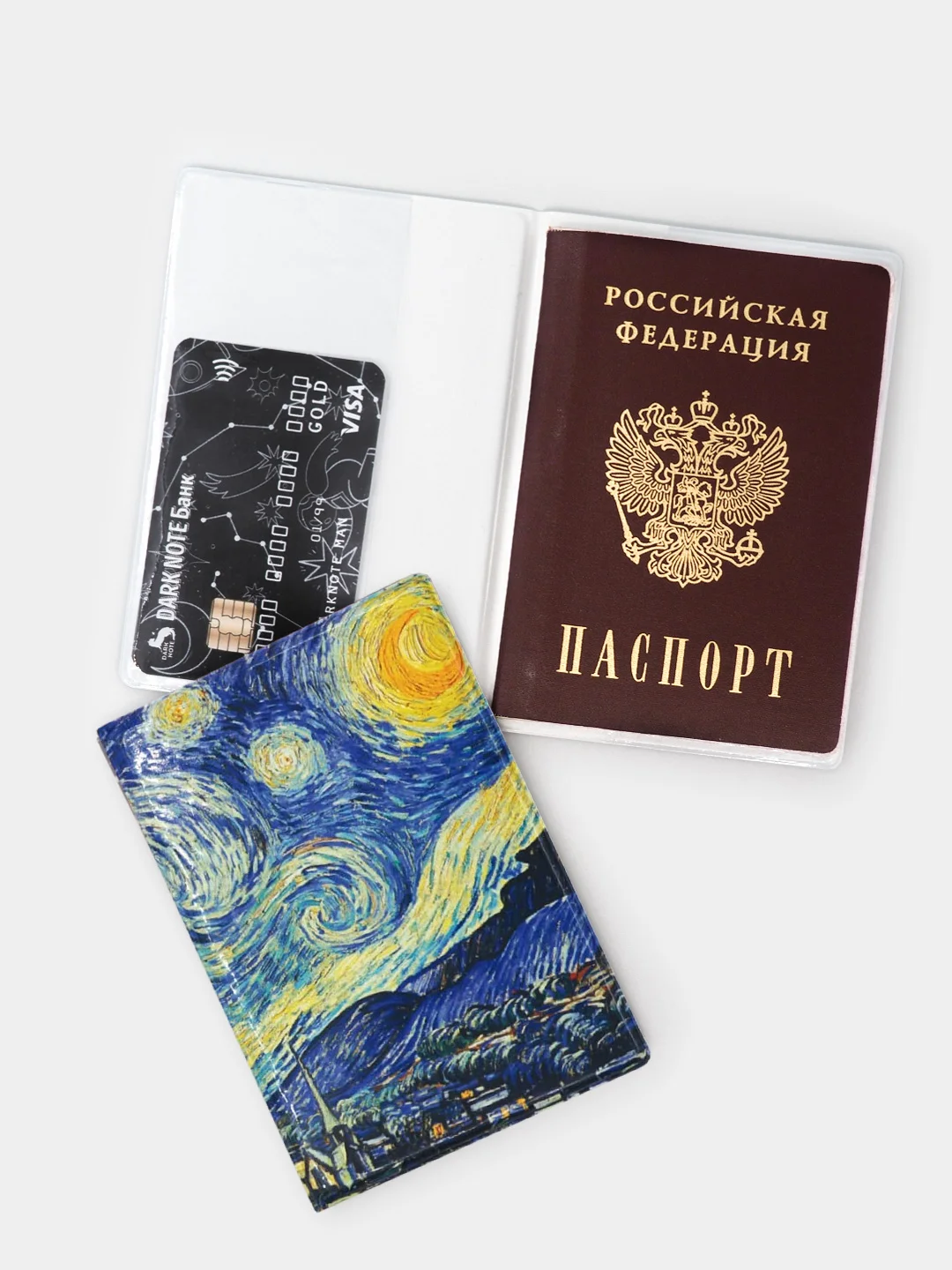 Обложка для паспорта (17 видов) ПВХ + картон (жесткая), женская, мужская