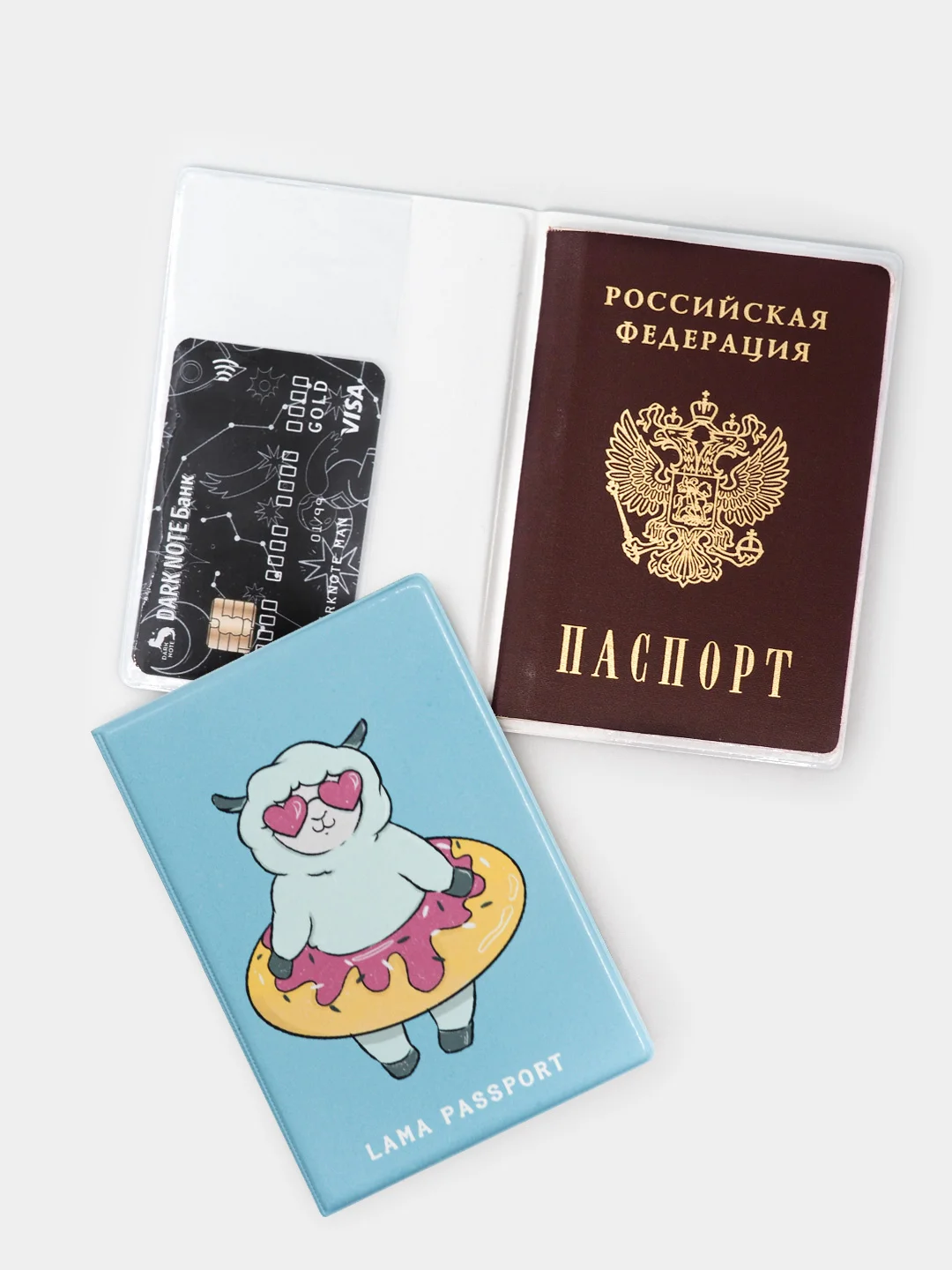 Обложка для паспорта (17 видов) ПВХ + картон (жесткая), женская, мужская