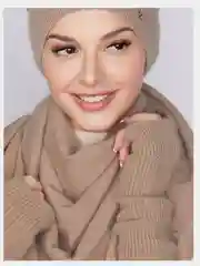 Пудровый косынка из ангоры
