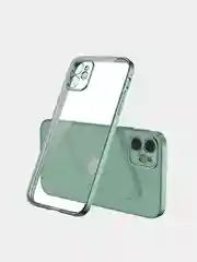 Тёмно-бирюзовый чехол прозрачный силиконовый для iPhone XR, 11, 11 Pro, 12 mini, 12, 12 Pro