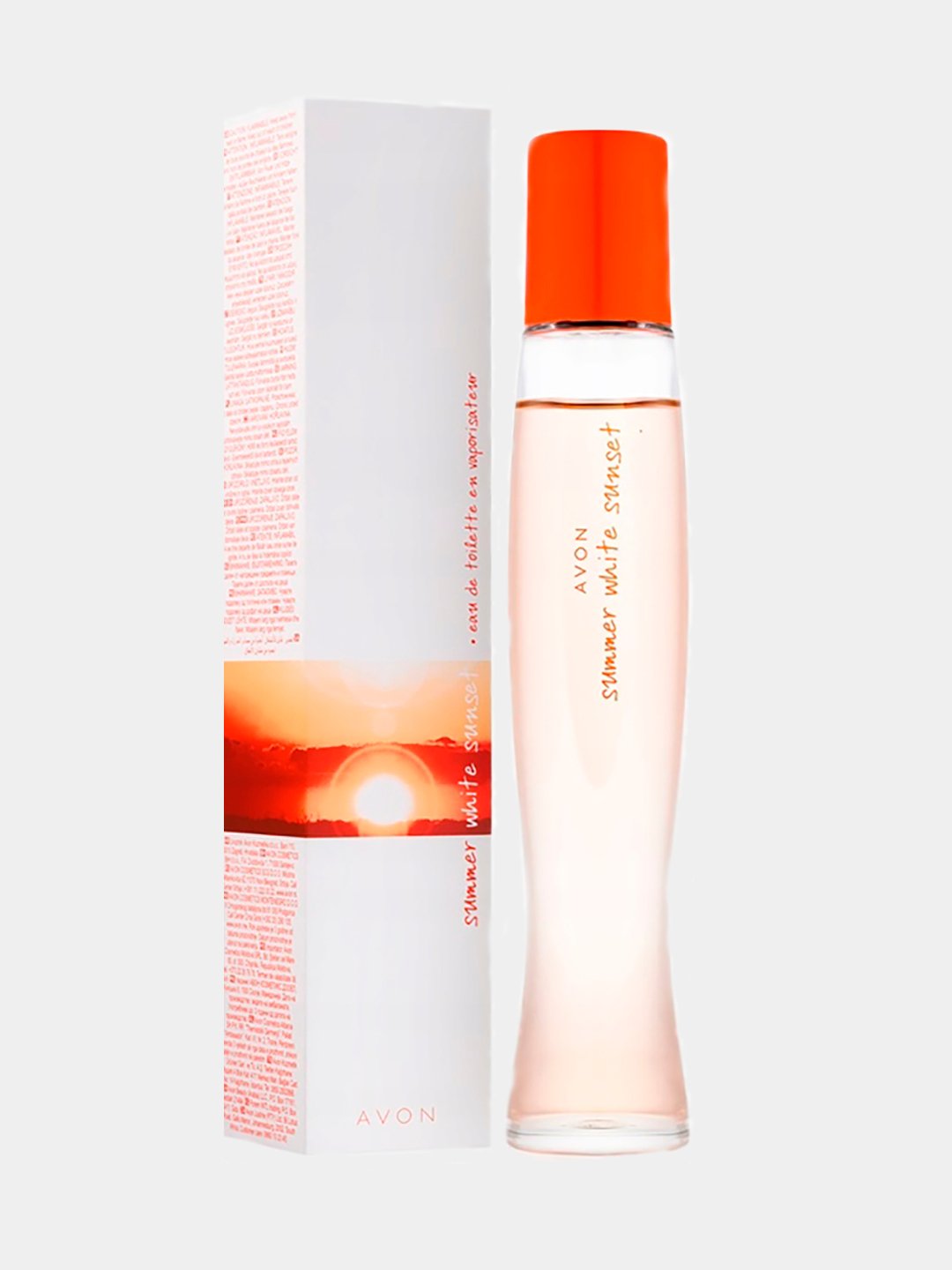 Туалетная вода summer white sunset. Avon Summer White Sunset туалетная вода 50 мл. Духи Avon Summer White Sunset. Эйвон туалетная вода женская саммер Уайт. Туалетная вода эйвон саммер оранжевая.